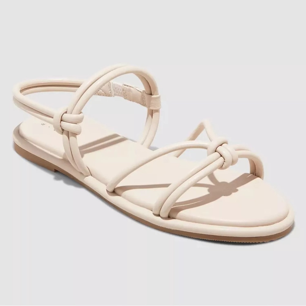 Women's Lara Ankle Strap Sandals - A New Day Off White